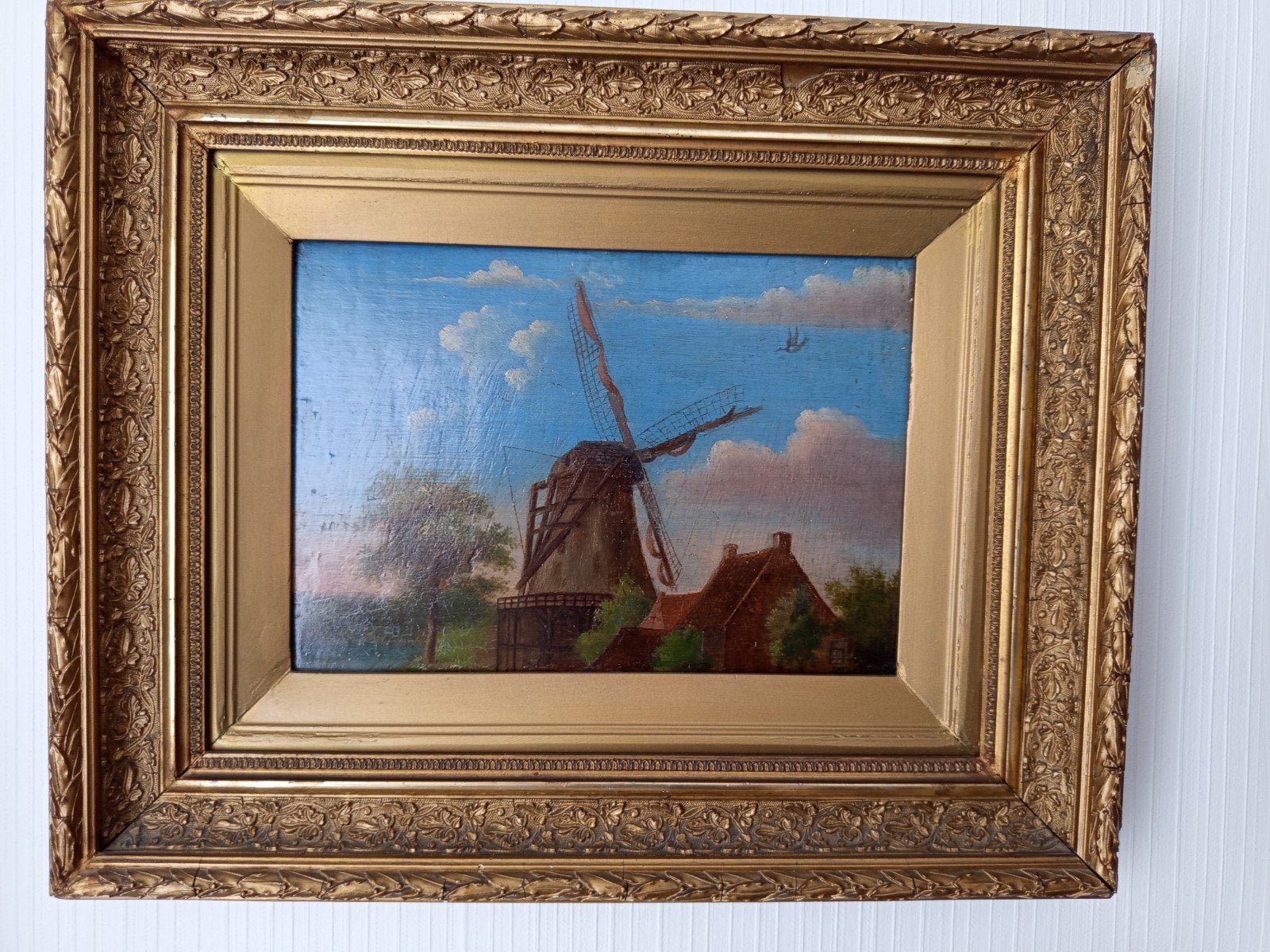 Olieverf schilderij op hout, Antiek en Kunst, Ophalen