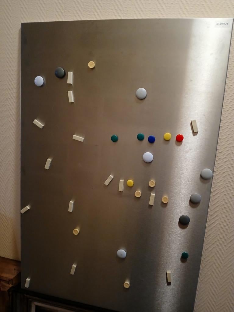 Roestvrijstalen magneetbord, Huis en Inrichting, Ophalen, Zo goed als nieuw, Magneetbord