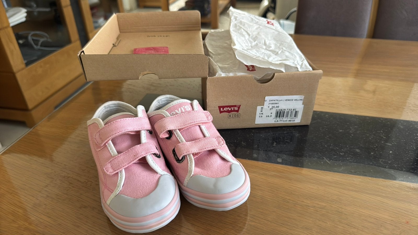 Nouvelles chaussures pour filles pour enfants, Rose, Enlèvement, Levis, Neuf