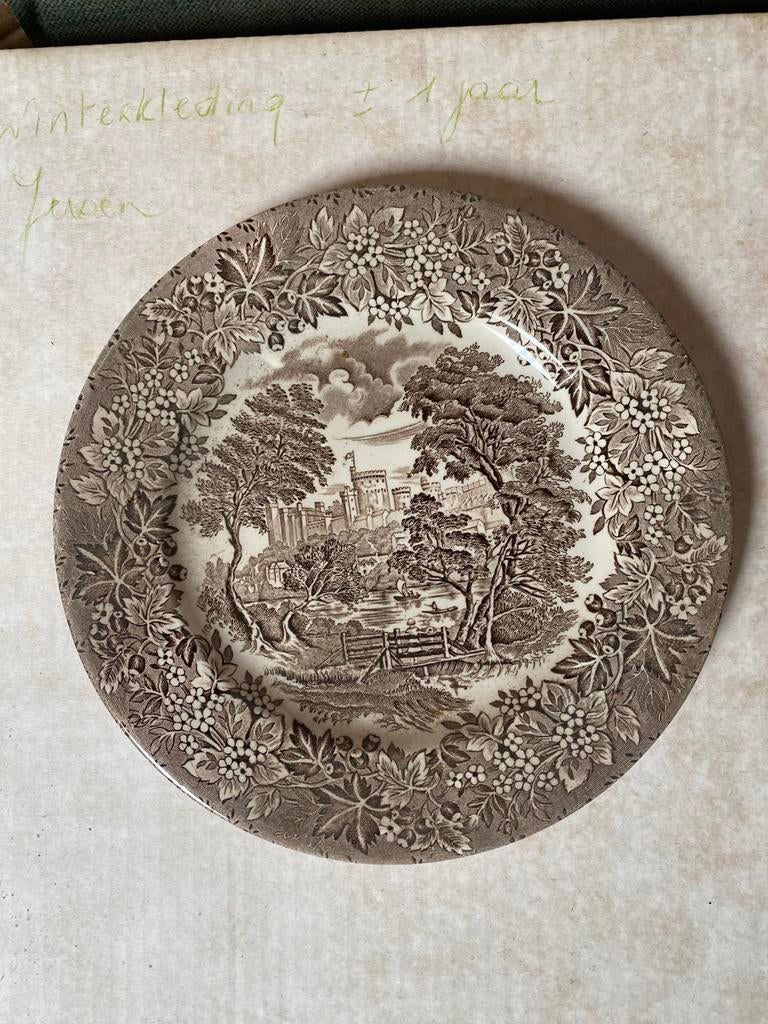 vintage decoratief bord gemaakt van English Ironstone, Enlèvement ou Envoi