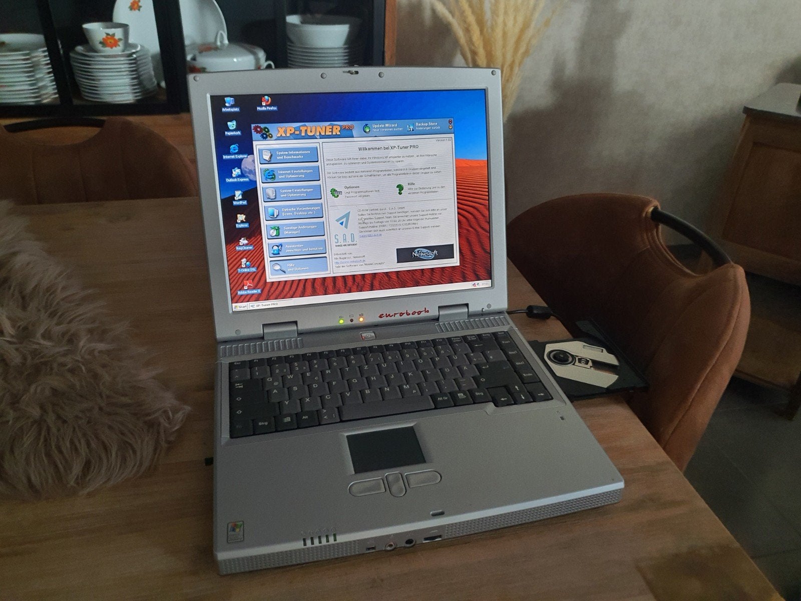 retro laptop MBO eurobook 8375 win XP, Enlèvement