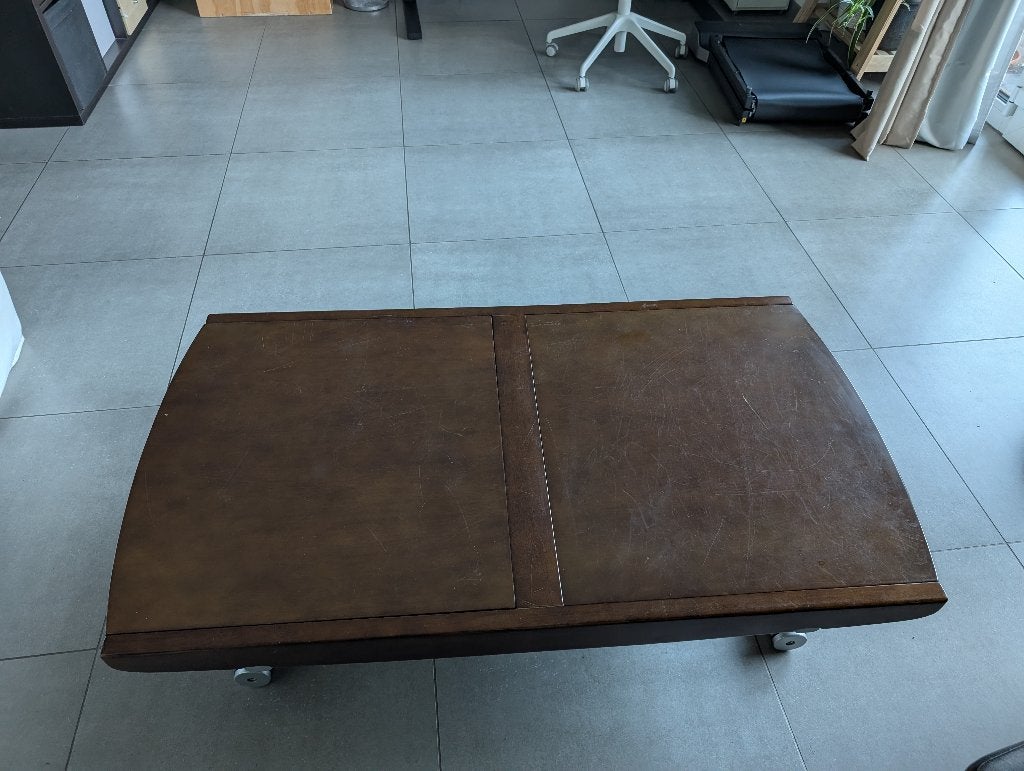Table avec rallonge et réglable en hauteur, Ophalen, Vijf personen of meer, Rechthoekig, Moderne