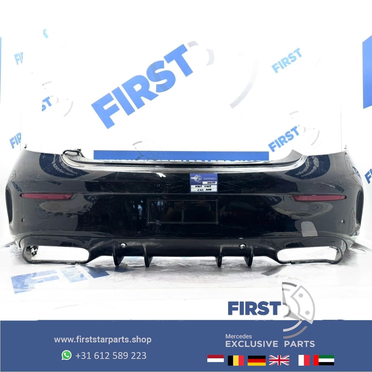 A205 C205 C63s AMG ACHTERBUMPER zwart wit grijs Mercedes C K, Arrière, Utilisé, -, -