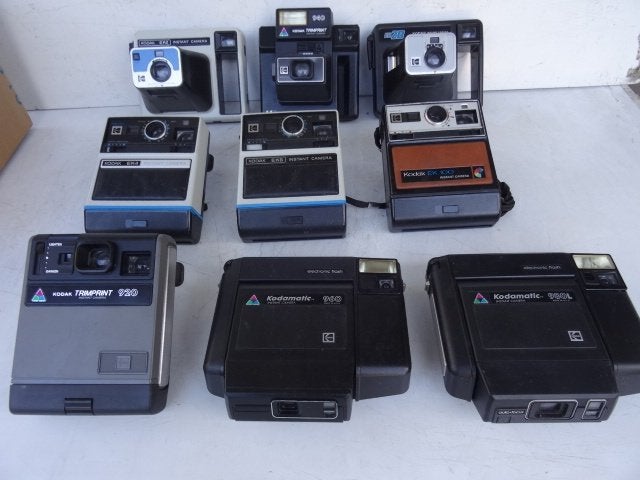Collection de 9 anciens différents appareils photo POLAROID, Enlèvement ou Envoi, Polaroid, Kodak