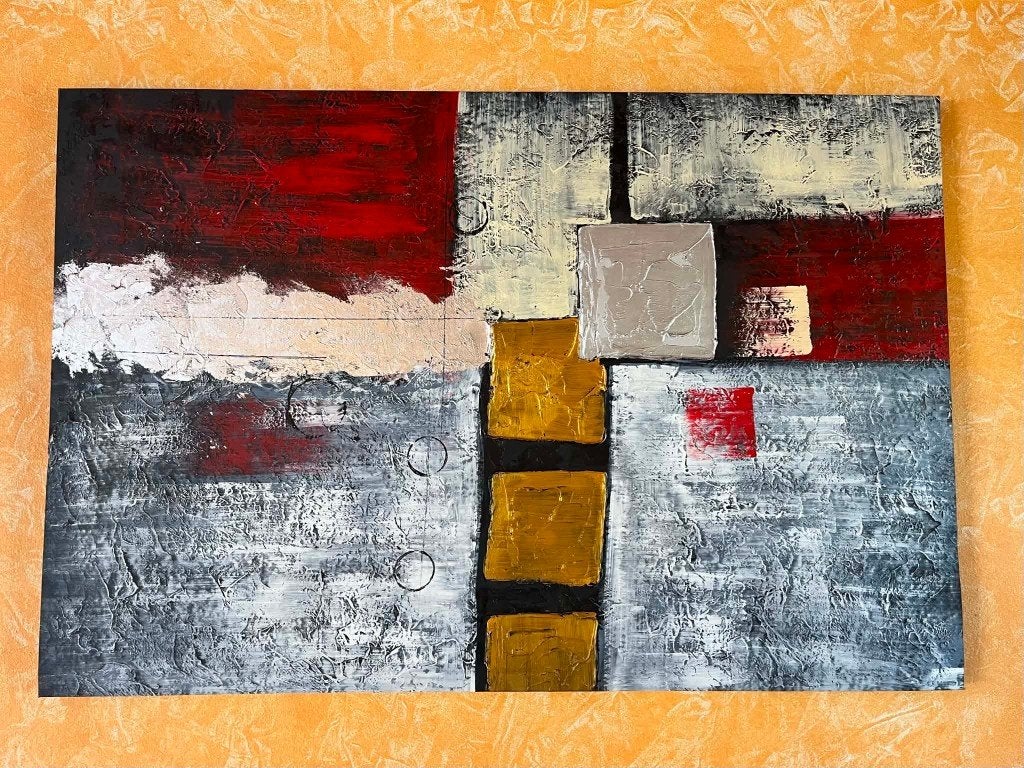Grand tableau abstrait contemporain de grand format (XXL), Enlèvement