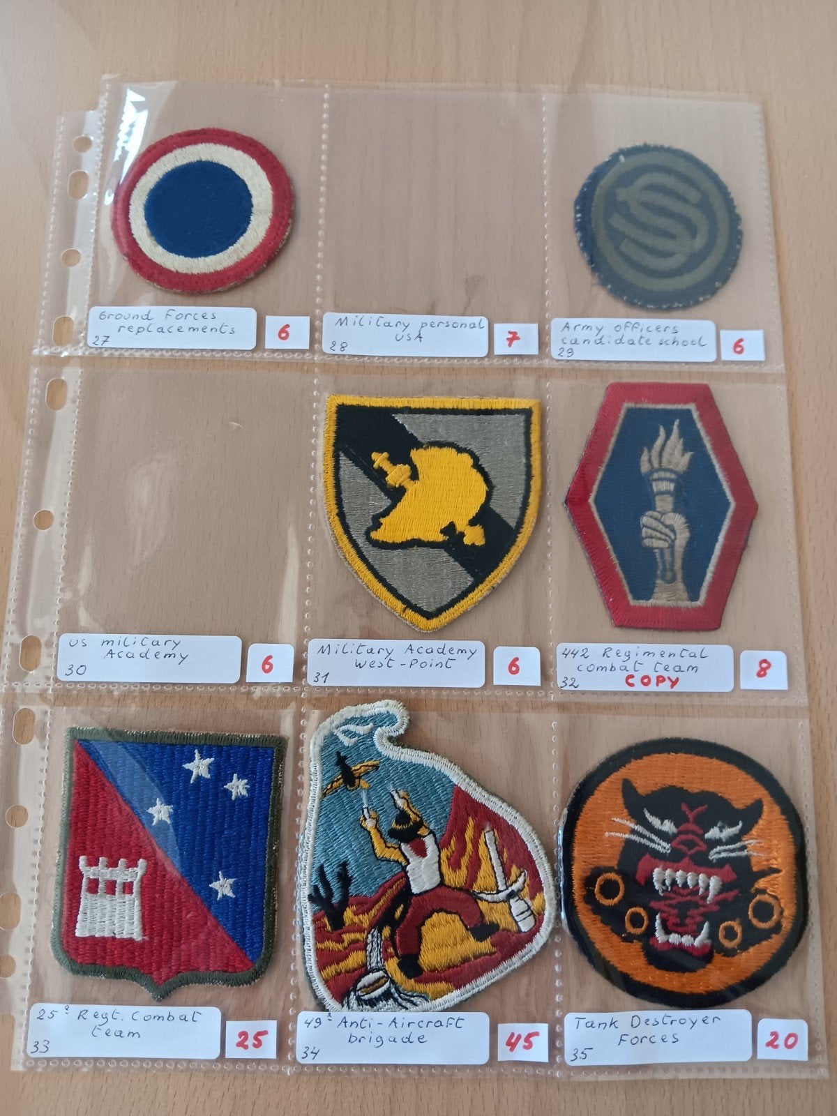 Us ww2 patches, Enlèvement ou Envoi