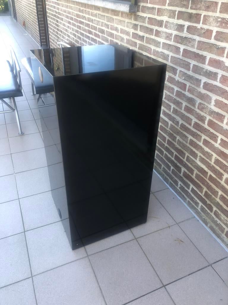 Kubus, sokkel, zuil, etagére  zwart H100 x L50 x B50, Ophalen, Zo goed als nieuw