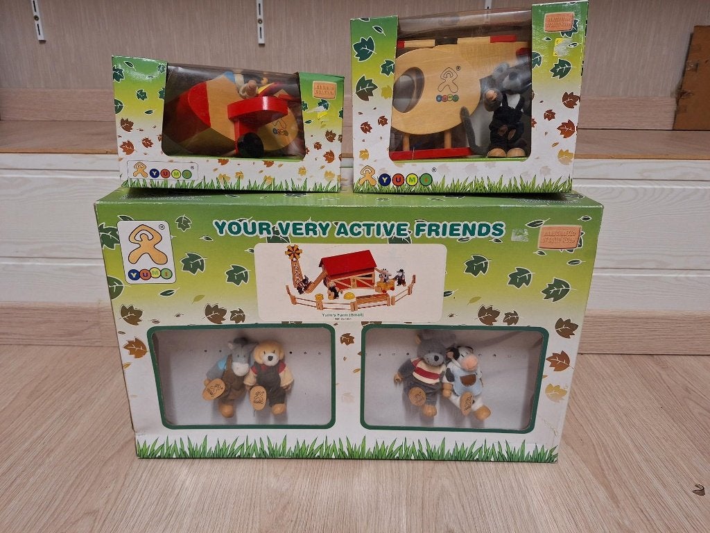 Nieuw Houten boerderij / vliegtuig / helicopter, Kinderen en Baby's, Ophalen of Verzenden