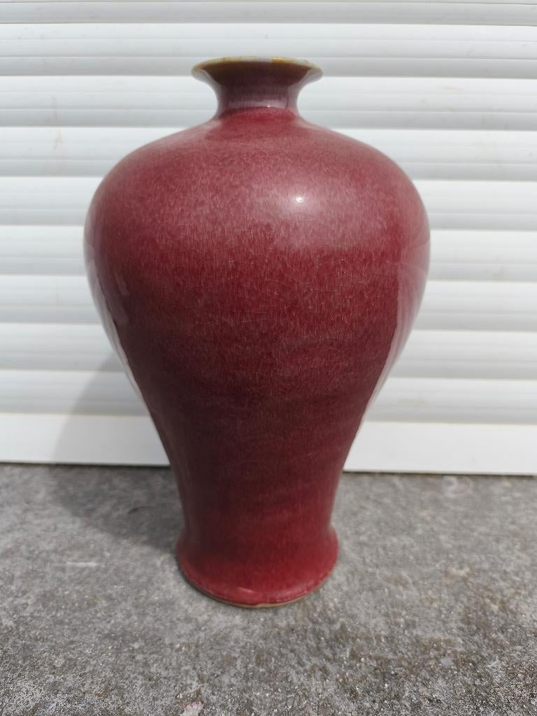Vase en grès  sang boeuf, Antiek en Kunst, Ophalen of Verzenden