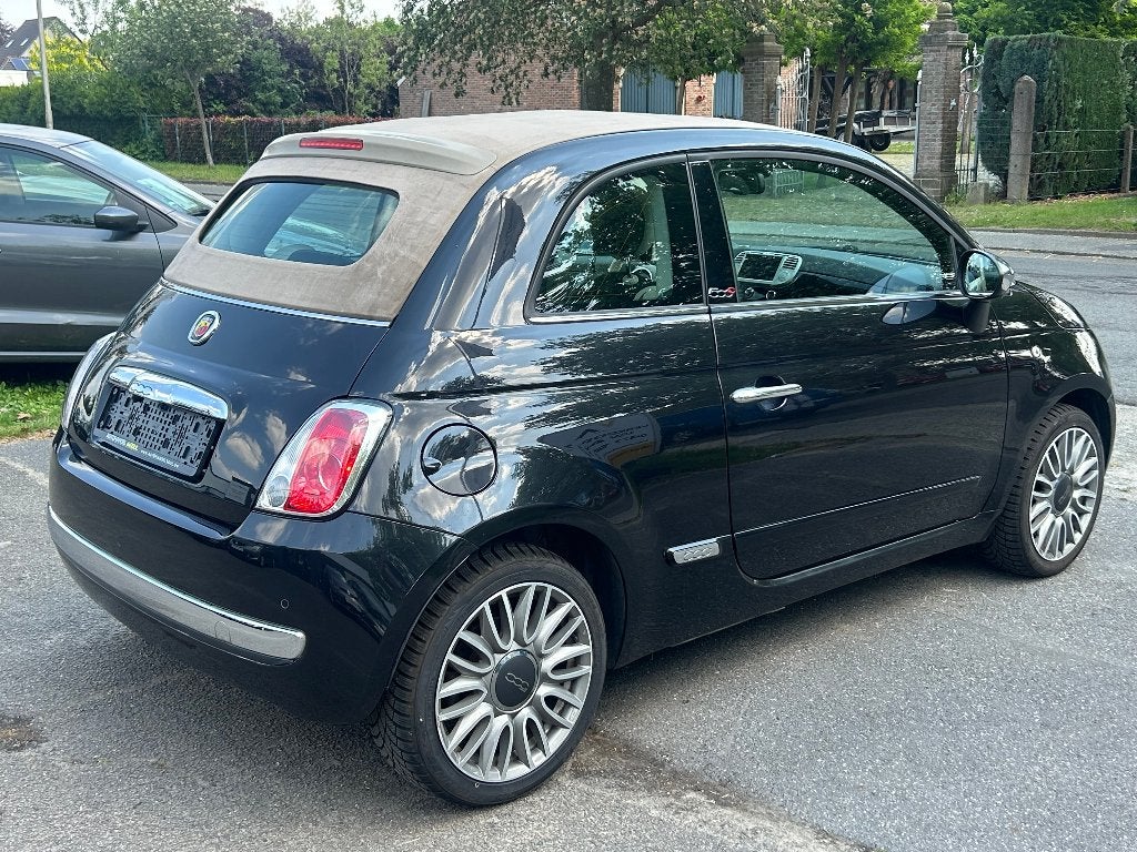 Fiat 500C, 0.9i, 2015, 126.360km, Camera, GPS, 12m Garantie, Voorwielaandrijving, 4 zetels, 875 cc, Zwart