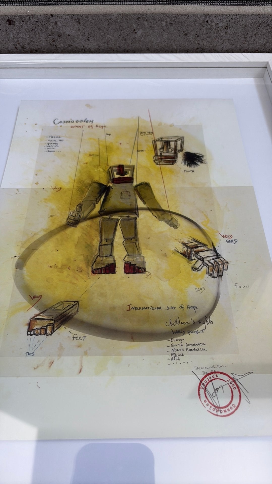 Koen Vanmechelen | Cosmogolem, Giant of Hope | Litho, Ophalen of Verzenden