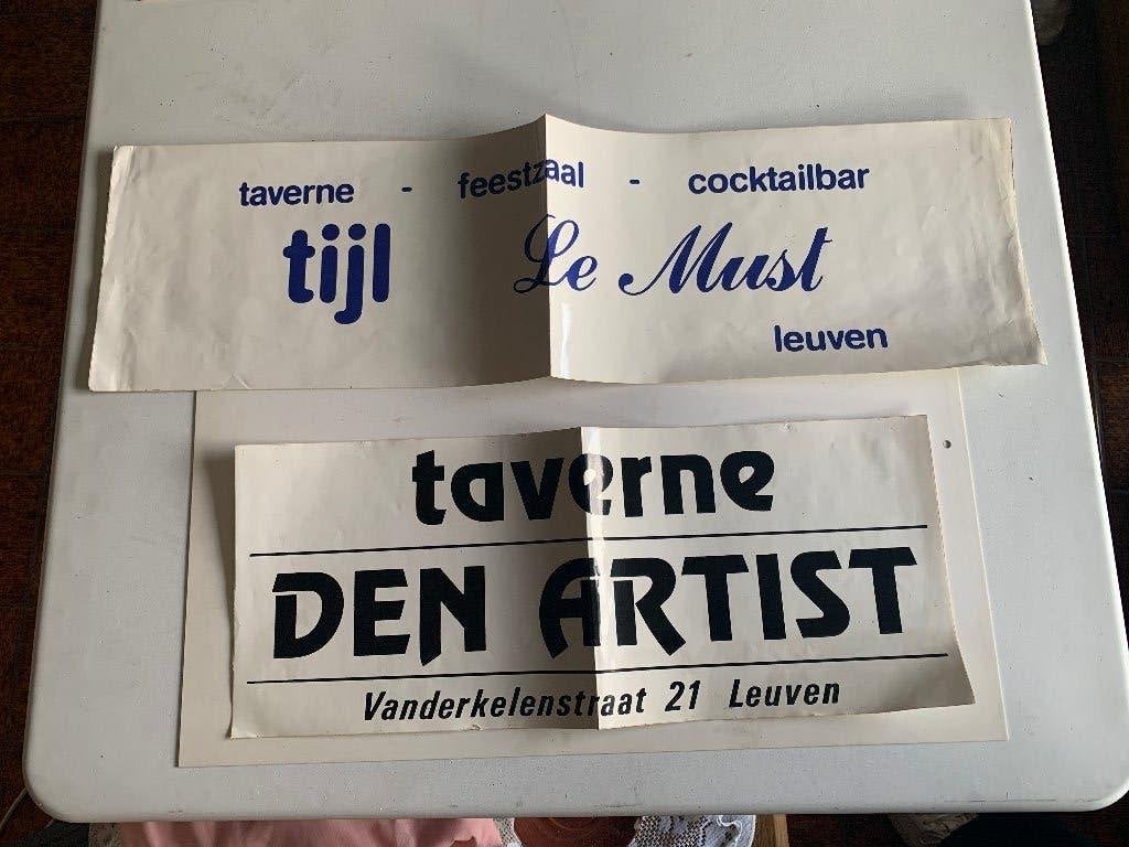 Grote vintage stickers Leuvense Horeca, Enlèvement