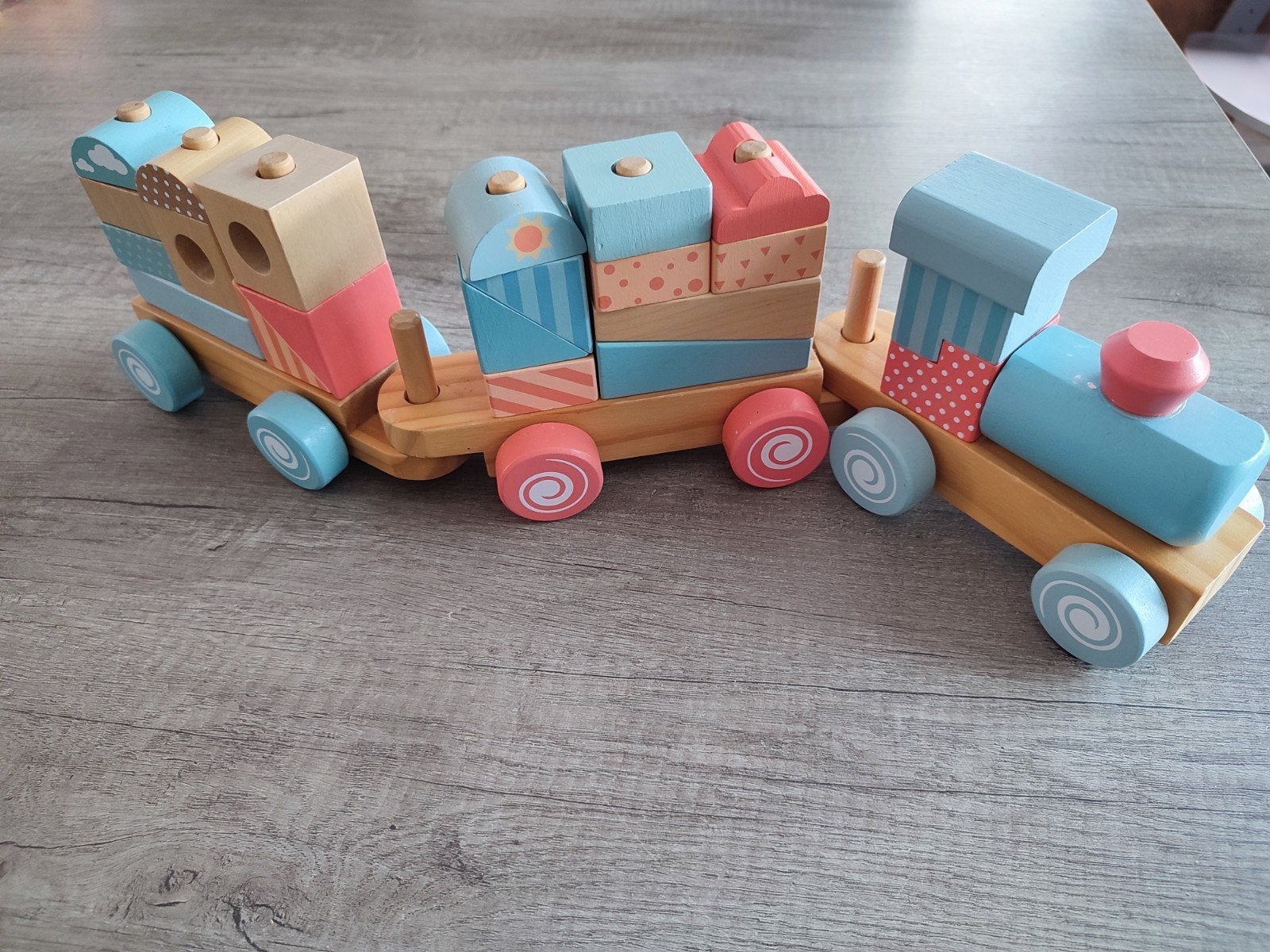trein met blokken, Kinderen en Baby's, Ophalen, Gebruikt