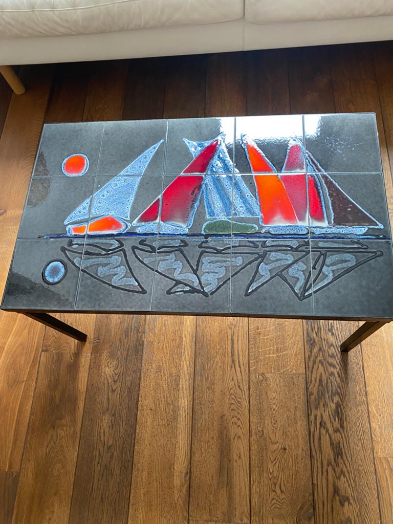 Adri vintage keramische design salontafel, Antiek en Kunst, Ophalen of Verzenden