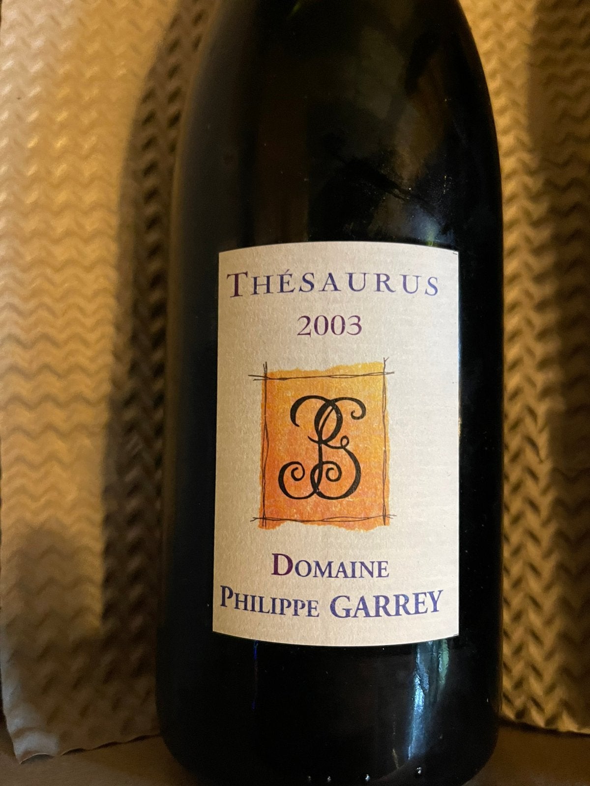 Domaine Philippe Garrey Mercurey 1er Cru "Thesaurus" 2003, Enlèvement