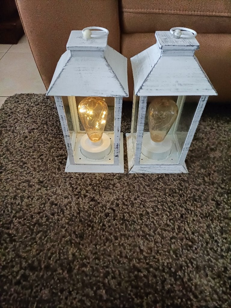 2 lantaarns - Samen: 10 euro, 30 cm, Synthétique, Enlèvement, Utilisé