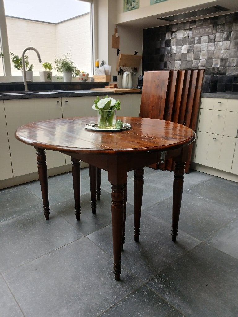 uitschuifbare eettafel met 6 stoelen, Huis en Inrichting, Tafels | Eettafels, Gebruikt, 100 tot 150 cm, 200 cm of meer, Vijf personen of meer
