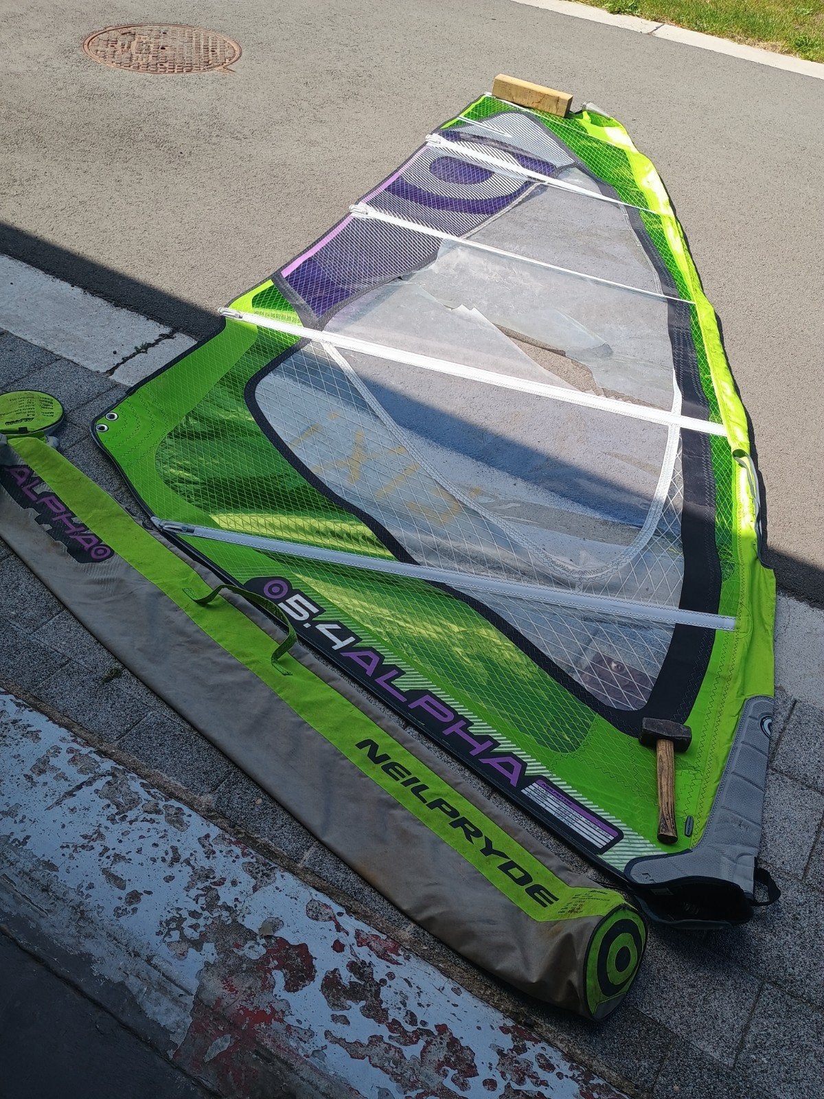 Neilpryde Alpha 5.4, Watersport en Boten, Ophalen, Gebruikt, 5 tot 6.5 m², Neilpryde