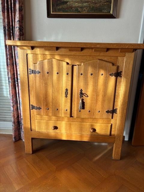 EIken rustieke eetkamer, Huis en Inrichting, Complete eetkamers, Zo goed als nieuw, 4 tot 6 stoelen, Ophalen