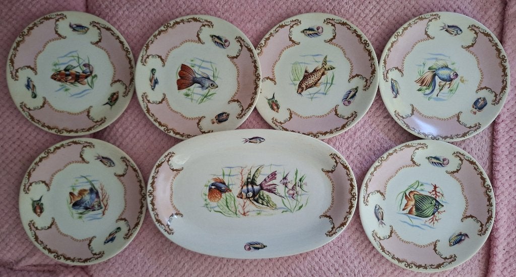 Service Winterling Bavaria - motif poissons - 7 pièces, Enlèvement