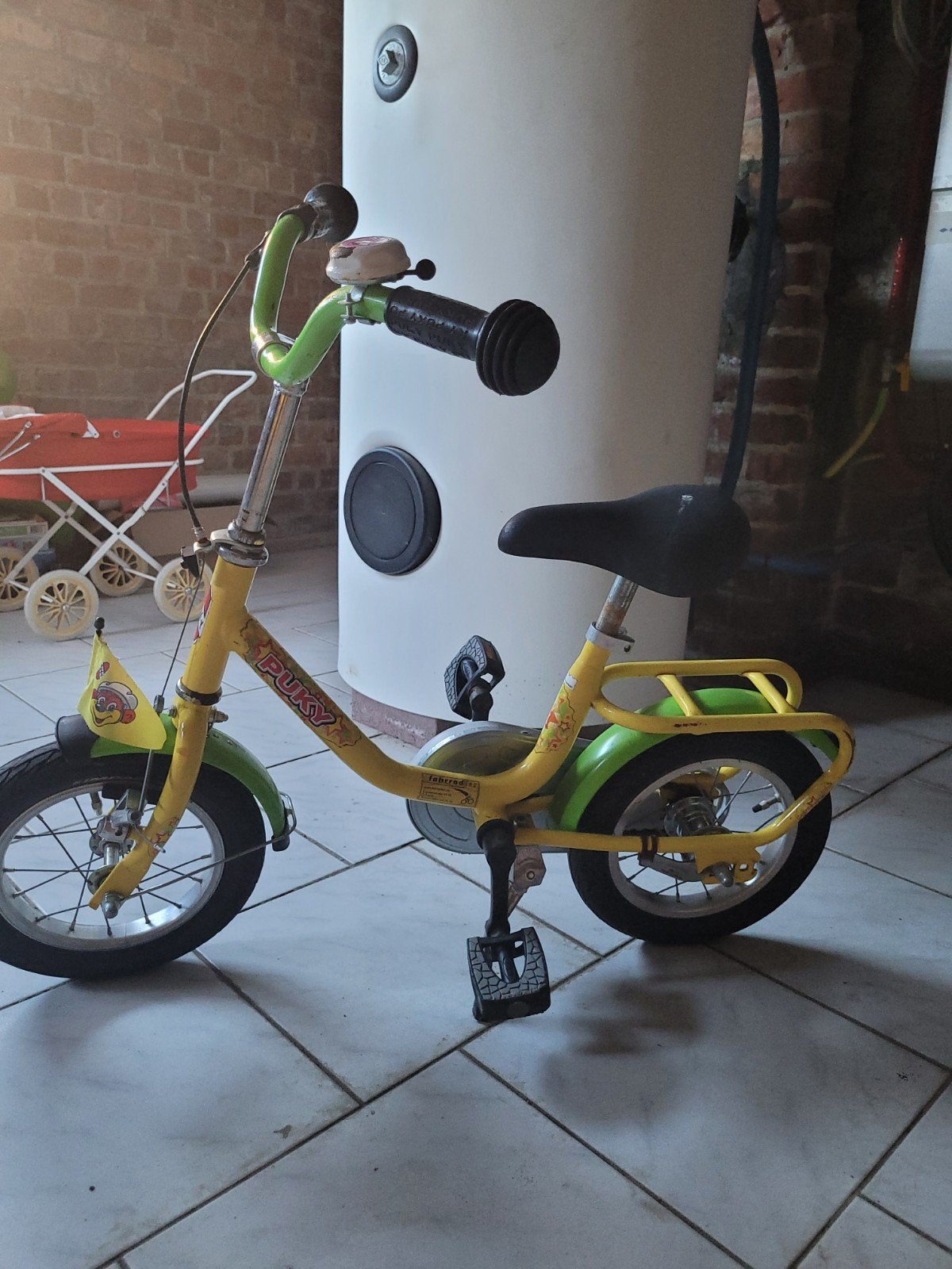 kinder fiets, Ophalen
