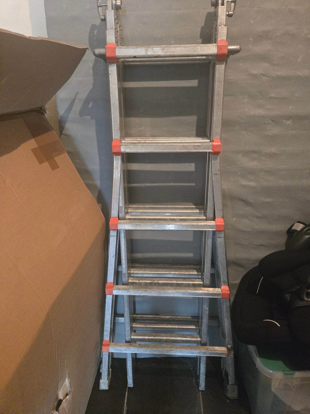Ladder waku 5 traps, Gebruikt, Ophalen of Verzenden, Ladder, Opvouwbaar of Inschuifbaar