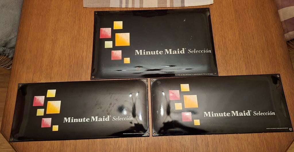 Emaille borden minute maid., Verzamelen, Ophalen, Zo goed als nieuw