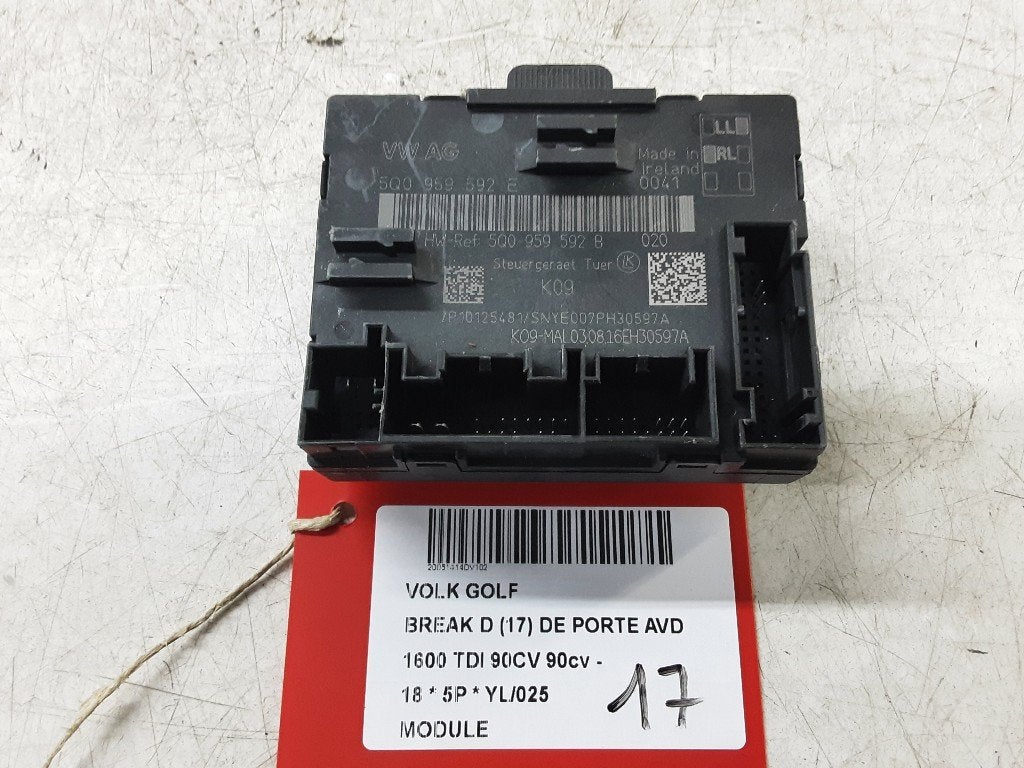 COMPUTER Volkswagen Golf VII Variant (AUVV) (5Q0959592B), Gebruikt, Volkswagen, Mevr. I. Hauben, Rue de l'Espoir 34 34
4030  GRIVEGNÉE, BE