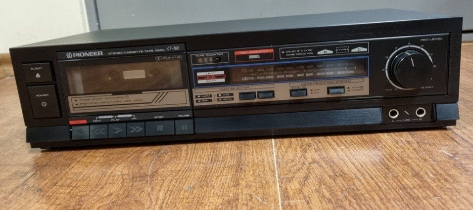 pioneer ct-760 cassettedeck met handleiding, TV, Hi-fi & Vidéo, Decks cassettes, Enlèvement ou Envoi, Simple, Autres marques, Tape counter