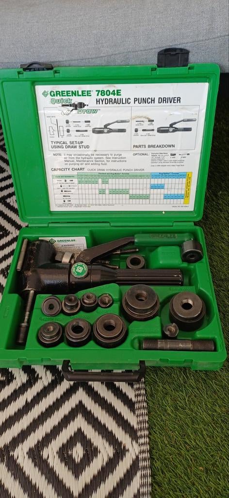 Perforatrice hydraulique Greenlee 7804E, Bricolage & Construction, Outillage | Outillage à main, Enlèvement