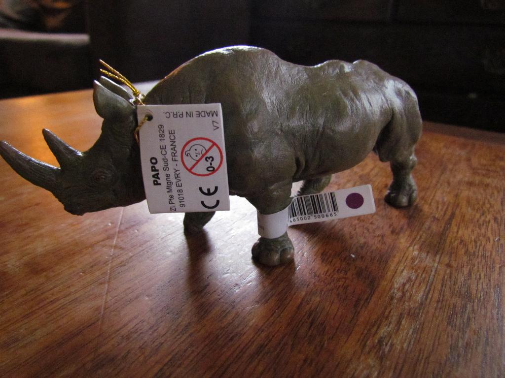 Statue de rhinocéros Papo, Collections, Enlèvement ou Envoi, Neuf, Animal