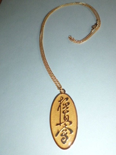 Colliers en or avec pendentifs en kanji de karaté Kyokushin, Enlèvement ou Envoi, Neuf, Karaté