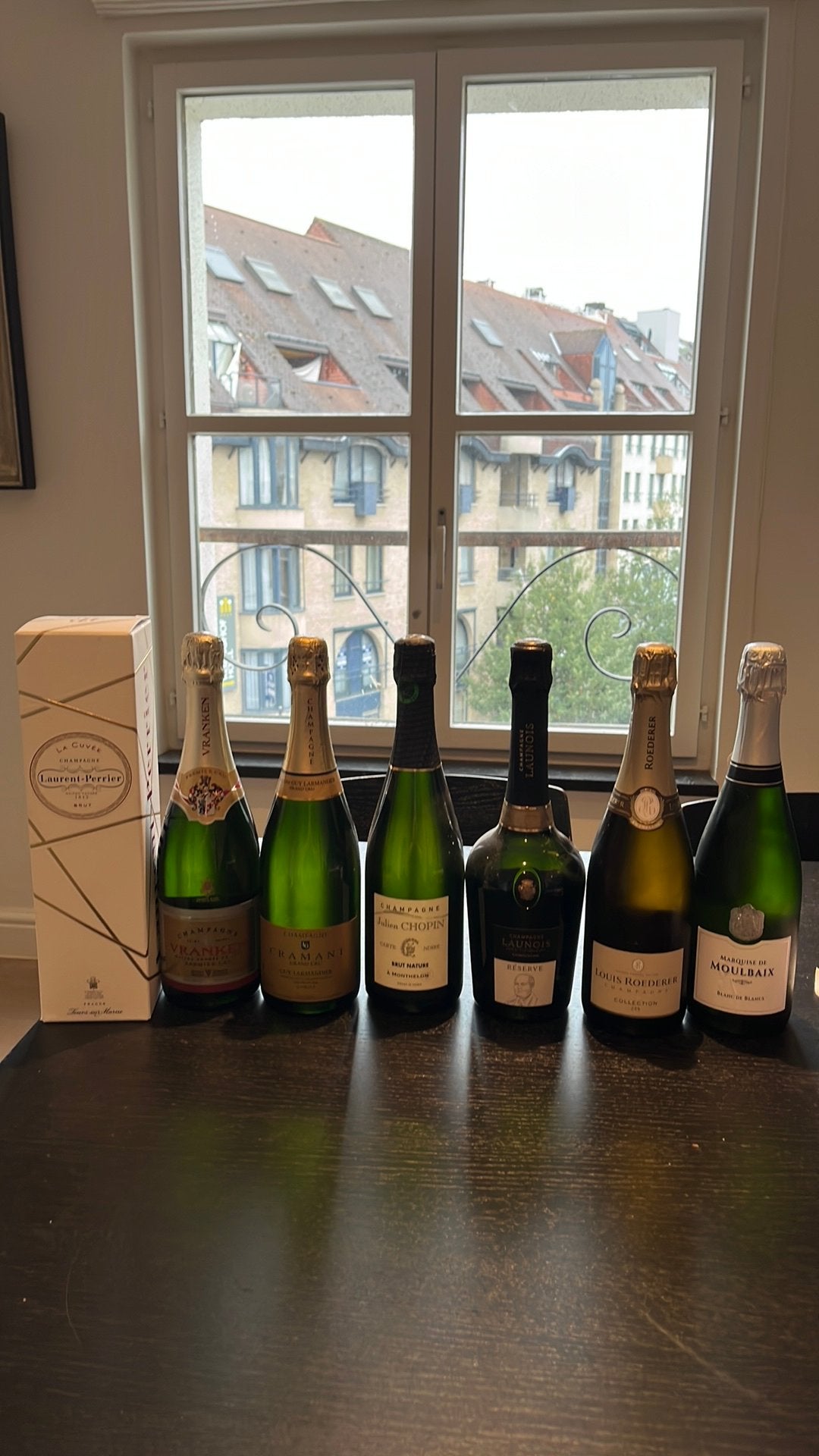 Lot van 7 champagne flessen, Verzamelen, Ophalen, Zo goed als nieuw, Champagne