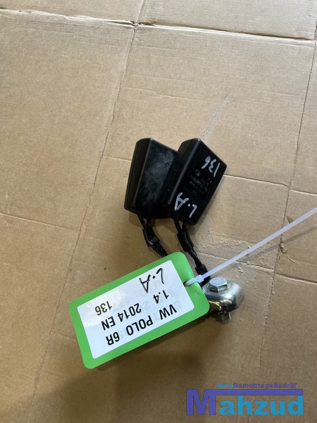 VW POLO 6R Gordel dubbel sluiting links achter 2009-2016, Gebruikt, Volkswagen, Volkswagen AG, Vw@volkswagen.de