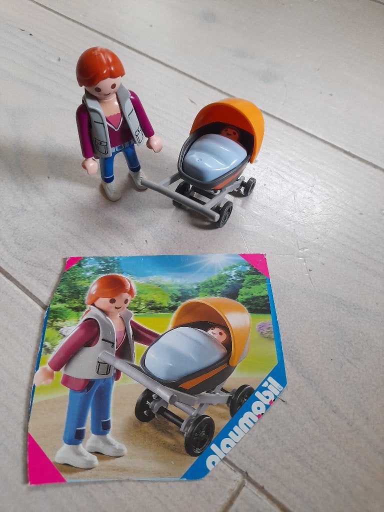 Playmobil – mama met buggy en baby, Enlèvement ou Envoi, Comme neuf, Kit complet, City life