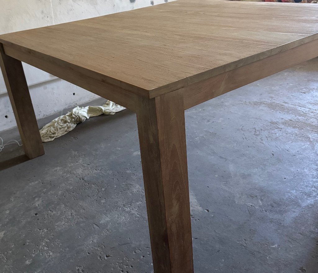 teak tafel, Ophalen, Zo goed als nieuw, Vijf personen of meer, 100 tot 150 cm