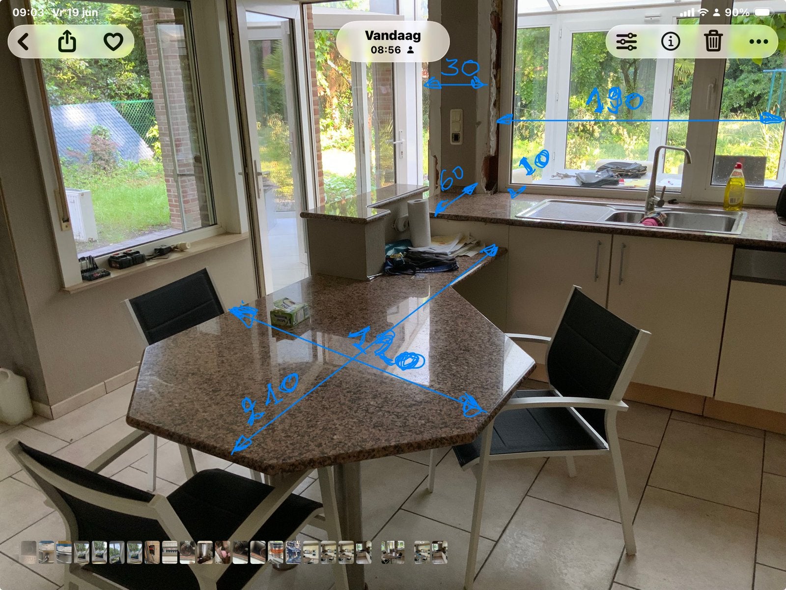 Keuken te koop, Ophalen, Gebruikt, Hoekkeuken, Graniet of Steen