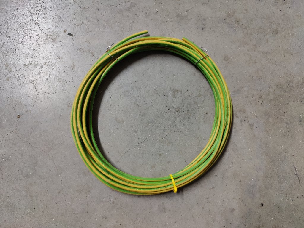 Aardingsdraad 6 mm², 9 meter, Doe-het-zelf en Bouw, Ophalen of Verzenden, Zo goed als nieuw, Kabel of Snoer