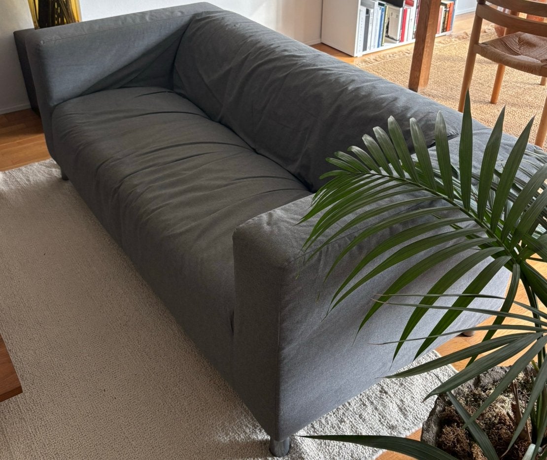 Ikea klippan zetel grijs, Ophalen, Gebruikt