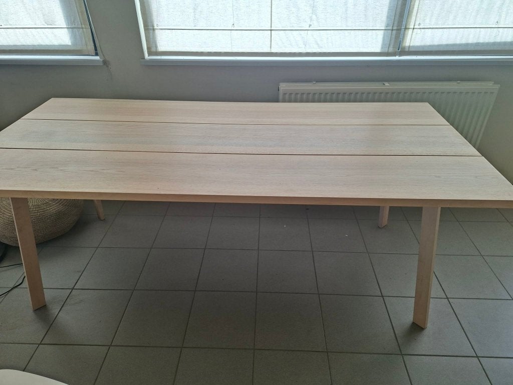 Table IKEA pour 6 personnes + 6 chaises, 150 à 200 cm, Cinq personnes ou plus, Bois, Comme neuf