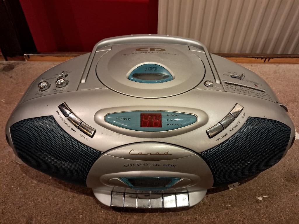 Compact Disc Stereoradio - Draagbare cassette- en cd-speler., Ophalen, Draagbaar