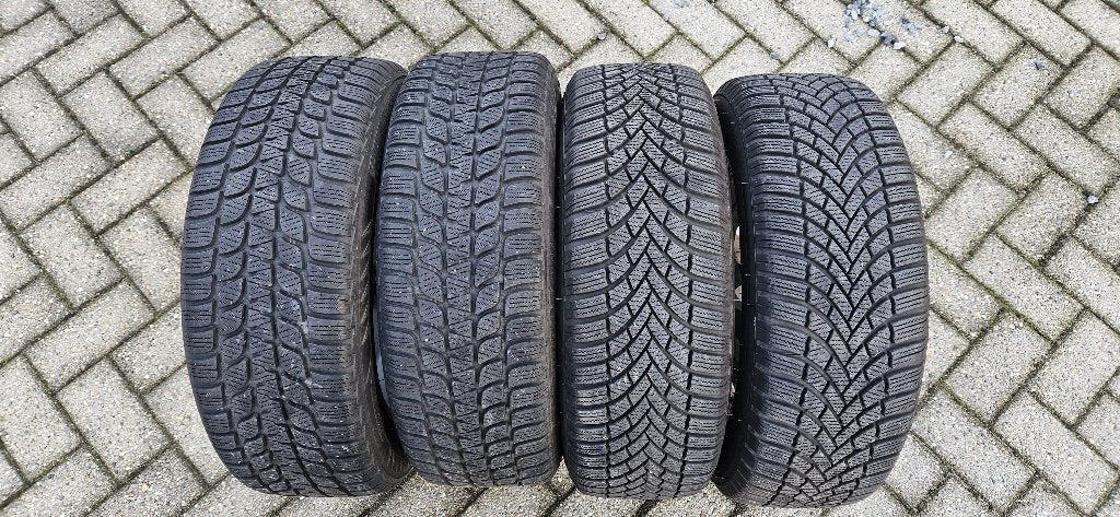 Velgen met winterbanden Bridgestone Blizzak LM25 195/60-16, Auto-onderdelen, Ophalen, Gebruikt, Velg(en), 16 inch