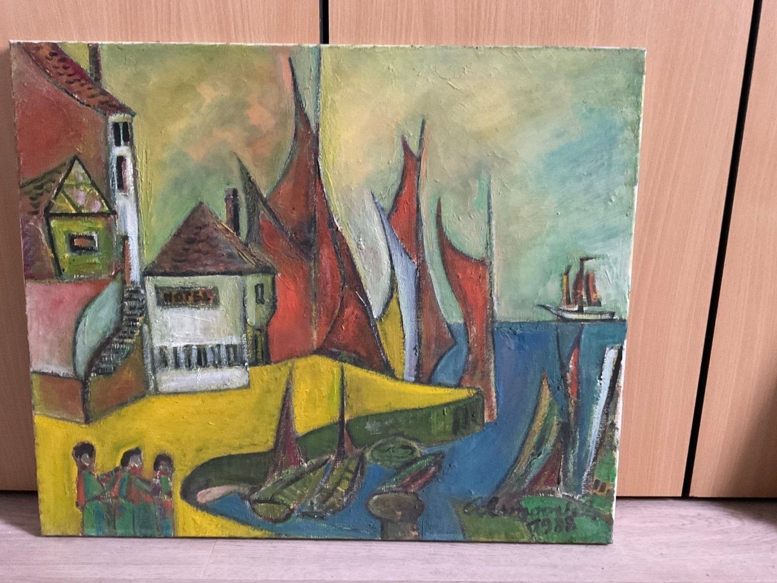 Peinture avec un port, Enlèvement ou Envoi