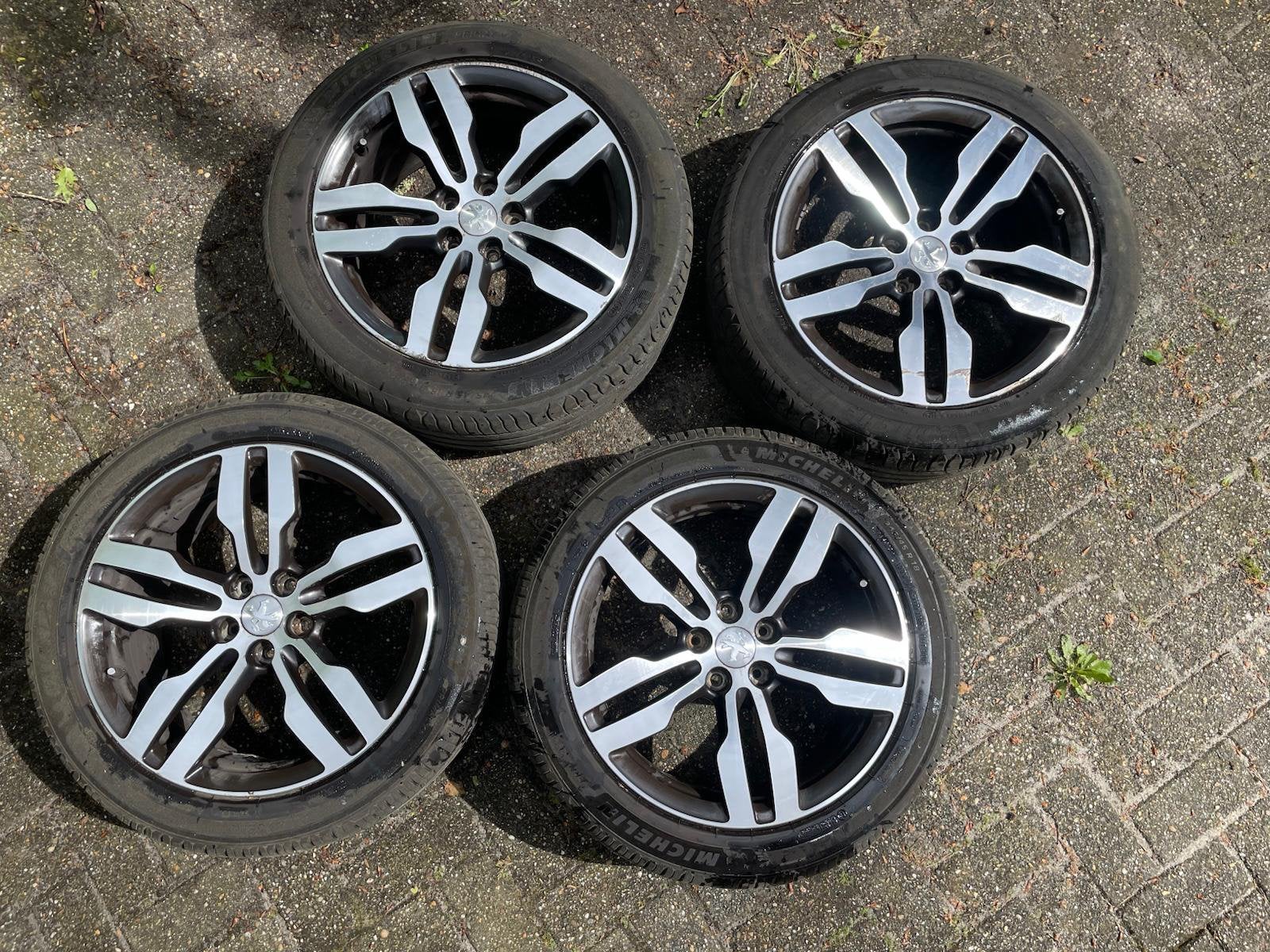Kit de pneus Michelin 245/45 r18 + jantes Peugeot, 245 mm, Véhicule de tourisme, Pneus été, Enlèvement