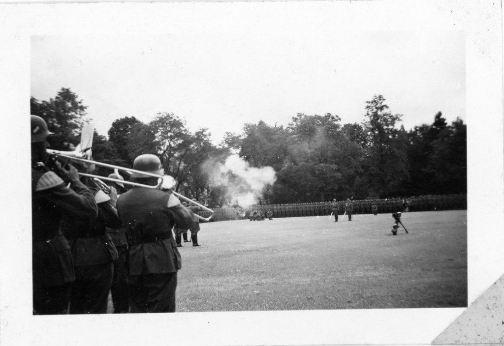 photo orig. - Chapelle musicale - Défilé de la Wehrmacht WW2, Envoi, Armée de terre, Photo ou Poster