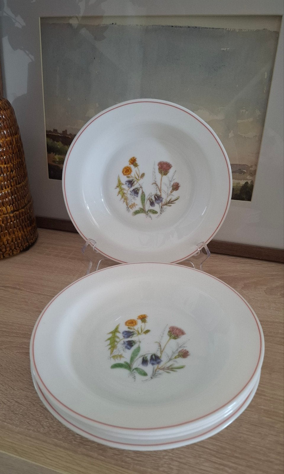 Lot de 5 assiettes creuses Arcopal France, Maison & Meubles, Verre