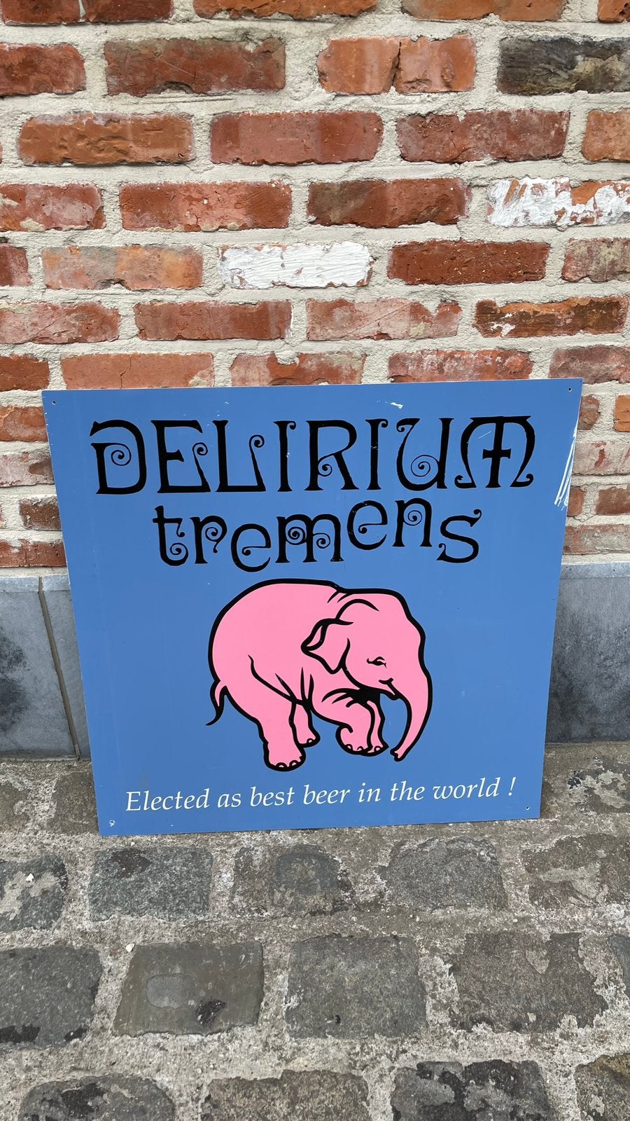 Delirium tremens reclame bord., Verzamelen, Ophalen of Verzenden, Zo goed als nieuw, Reclamebord