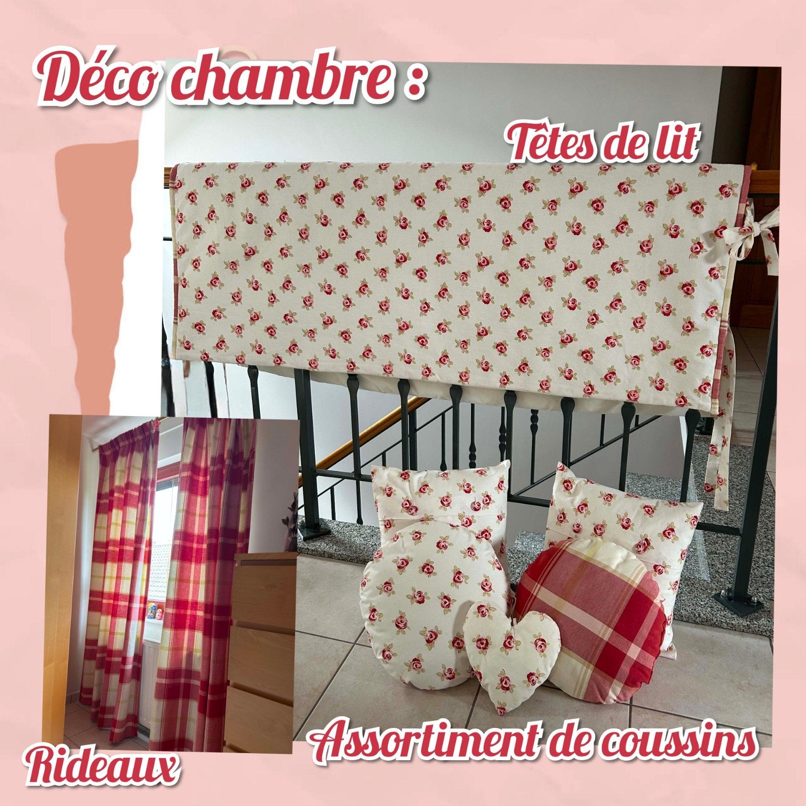 Décorations pour chambre-Coloris fushia et blanc cassé, Enlèvement, Blanc