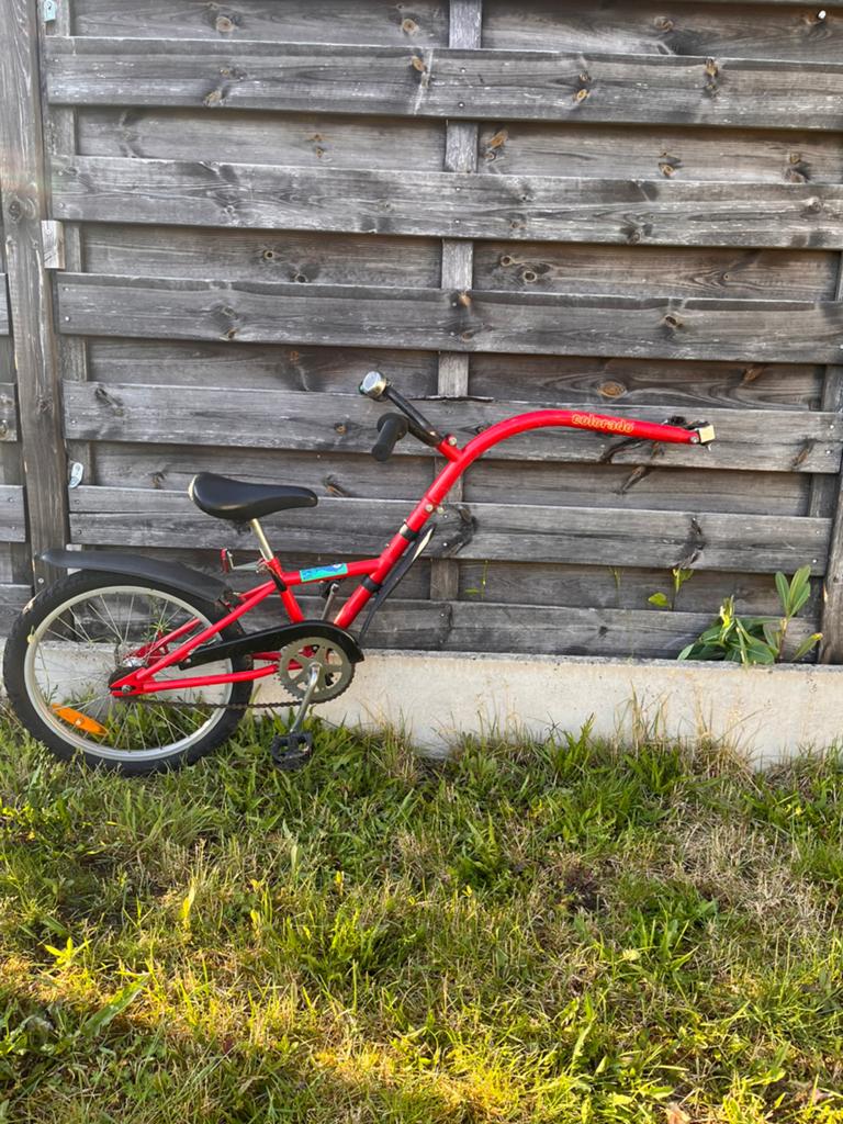 Tandem aanhanger, Fietsen en Brommers, Fietsaccessoires | Aanhangwagens en Karren, Ophalen, Zo goed als nieuw