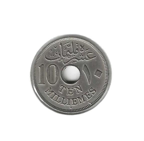 Egypte, 10 Milliemes AH1335(1917 H)., Postzegels en Munten, Munten | Afrika, Ophalen of Verzenden, Egypte